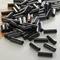 12 Pack: John Bead Jet Black Opaque Czech Glass Bugle Beads, 6.5mm
